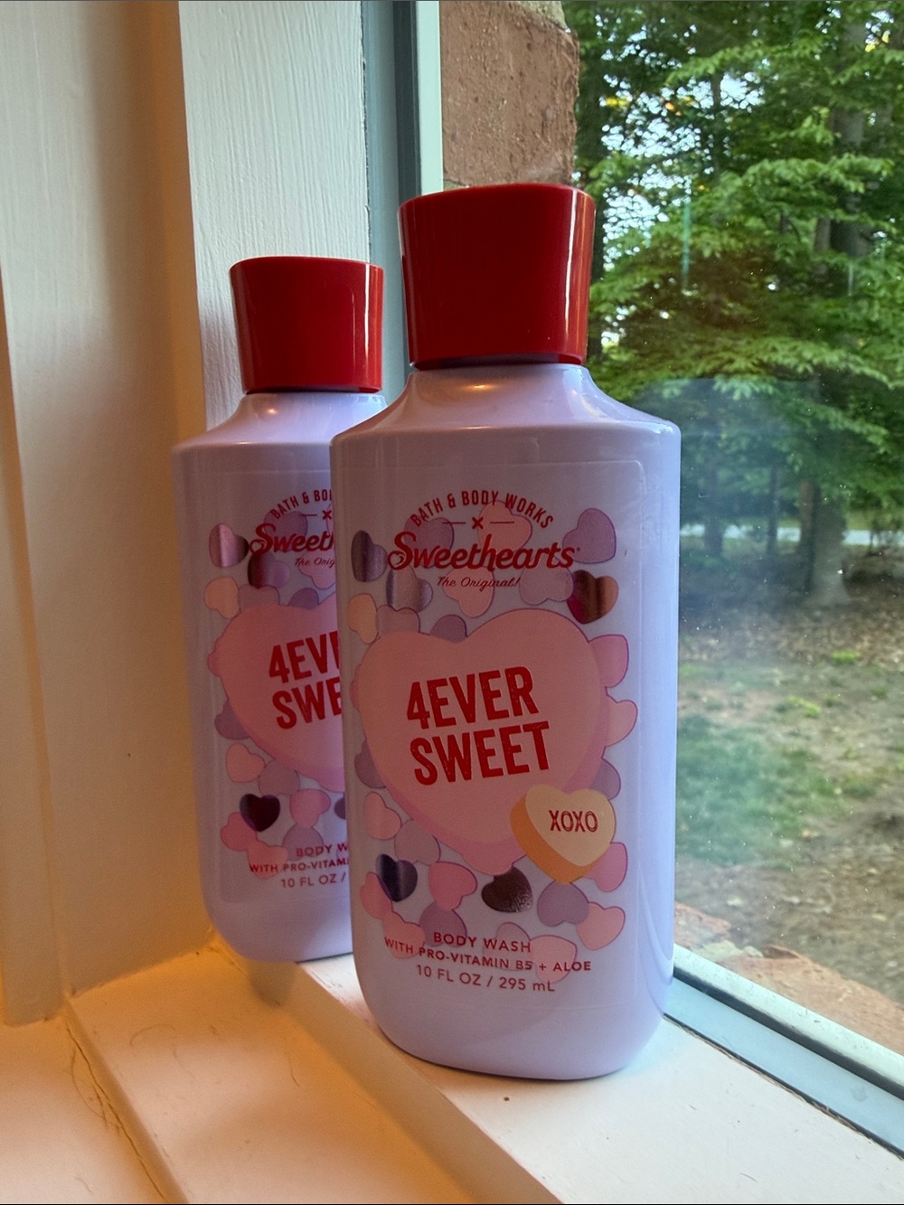 Bath & Body Works 4EVER SWEET Body Wash Duo— Light Purple with Red Cap